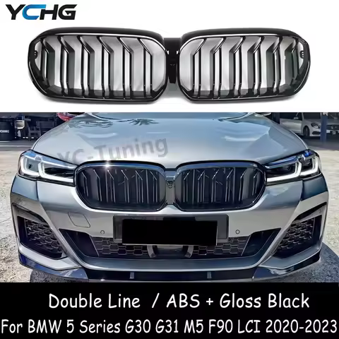 G30 M5 LCI ABS Double line Front Bumper Grille For BMW 5 Series G30 G31 M5 F90 520i 530i 540i M550i 