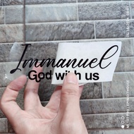 Immanuel Imanuel Christian Spiritual Stickers Catholic Christian Bible Verse