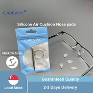 CAREVISY 2 pairs Silicone Spectacle Nose pad for Glasses Air Cushion Spectacle Accessories Screw in 