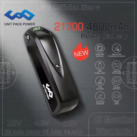 21700 DownTube Ebike Battery Hailong 36V 48V 52V 14.4Ah 19.2Ah 28.8Ah L-G Te-sla Pack for 1500W 1000