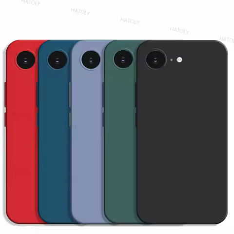 For iPhone 16e Case For Apple iPhone 16e Cover Funda Original Shockproof Liquid Silicone Phone Back 