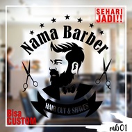 WALL STICKER BARBERSHOP / STIKER BARBER / CUTTING STICKER BARBERSHOP /