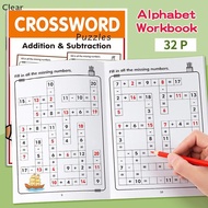 [IGO] Math Workbook For Kids Ages 5-8 Math:Math Crossword Puzzles Addition And Subtraction Workbook 