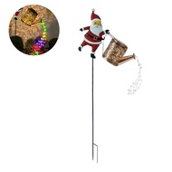 Winter Holiday Garden Decor Christmas Garden Pathway Light Christmas Solar Santa Claus Watering Led 