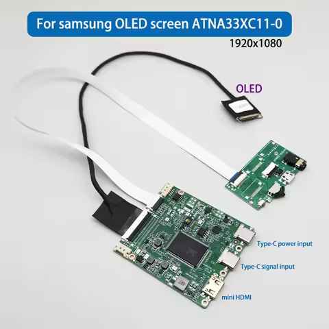 LCD driver board kit for samsung OLED screen ATNA33XC11-0 ATNA56YX03 Type-C mini HDMI signal input 1