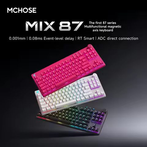Mchose Mix87 Magnetic Swtich Keyboard Wired Gaming Keyboard 8K+256K Esport 0.08ms Low Latency E-Spor