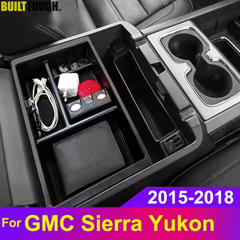 Center Console Organizer Armrest Storage Box for GMC Yukon 2015 -2018 GMC Sierra 1500 Chevy Tahoe Ch