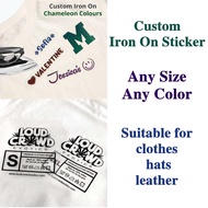 5 PCS Custom Iron On Sticker Iron Heat Transfer Vinyl Sticker Personalized Fabric Sticker DTF Clothe