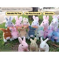 Electric Plush Rabbit Stuffed Bunny Interactive Soft Bunny Toy Mumble Walking Baby Educational Toy