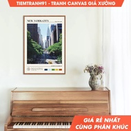 Wall paintings, Oil Paint, New York Wall Art, New York Poster, New York Photo, New York Decor, USA. 