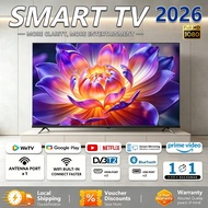 Upgraded Android TV Pintar 32/43/50/55inci DVB-T2 MYTV Netflix YouTube HDMI USB Murah TV Streaming F