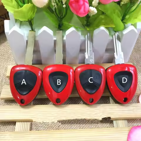 DAKATU with logo 1/3 Button Replacement Blank Fob Key Case Remote Smart Key Shell Fit For Ferrari FF