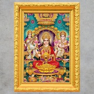 Picture Auspicious IN02 Goddess Lakshmi Of Wealth Size 4x6 Inches Work Table