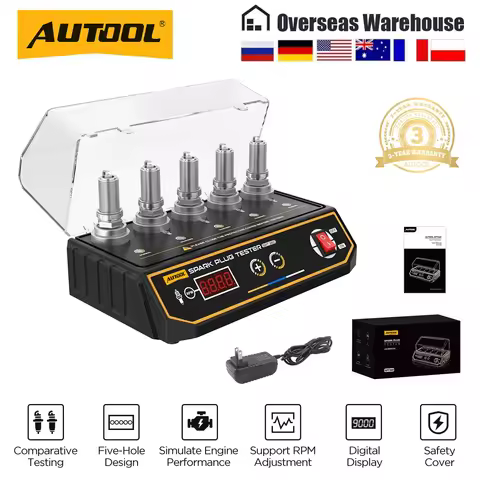 AUTOOL SPT360 Car Spark Plug Tester Ignition Testers Automotive Diagnostic Tool Five-Hole Spark Plug