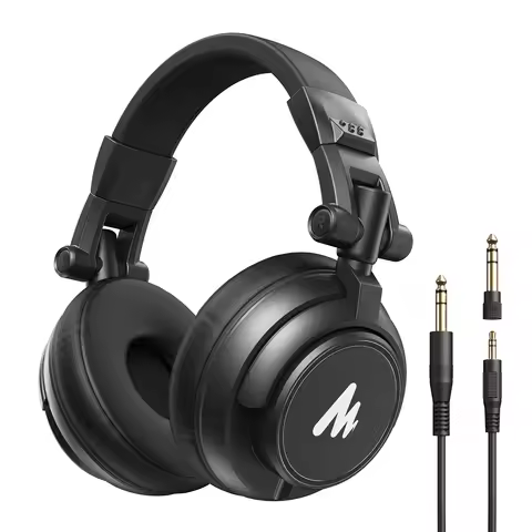 maono MH601 Wired Headphones Professional Studio Monitor Headphones with Detachable Plug & Cable 50m