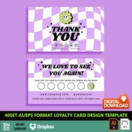 40-Set AI/EPS Loyalty Card Design Template Files | Editable Adobe Illustrator Digital Design Files (