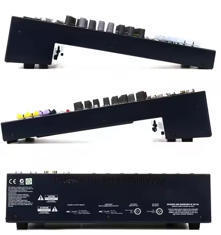 8-12-16 Channel Sound Board Console Desk System 48V Phantom Power Audio Mixing Console DJ Studio FX 