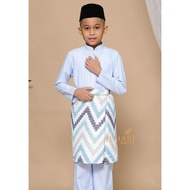 Instant Samping Raya Kids - "Ombak" Blue SAMPIN RAYA SAMPIN BAJU MELAYU SAMPIN KANAK2 SAMPING BUDAK SAMPIN BUDAK