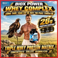 BIOX Whey Complex Chocolate Drink 4Lbs 1.8kg supplemented with Whey Protein Hydrolyzed Isolate Conce