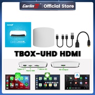 2024 NEW ARRIVAL CarlinKit Ai Box Tbox-UHD Wireless CarPlay &amp; Android Auto Receiver Car TV Box with Qualcomm SDM660 Chip 4+64/8+128GB HDMI Output Netflix &amp; YouTube Support Split Screen SIM &amp; up to 512GB TF Card Slot