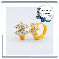 ต่างหูห่วงเพชร ใส่ออกงาน 1 คู่ *ถ่ายจากสินค้าจริง MILINTA JEWELRY - Hoop Daimond Earring ต่างหูเพชรCZ ต่างหู ตุ้มหู ตุ้มหูเพชร ต่างหูคิตตี้ ต่างหูโลมา ต่างหูคาเทียร์ ต่างหูหยดน้ำ ต่างหูมุก ต่างหูโบว์ ต่างหูหุ้มทอง ฟรีตลับทองทุกคู่