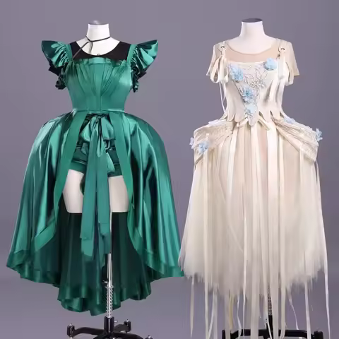 Wed. Enid Cosplay Agnes Cosplay DeMille Sinclair Gown Halloween Costumes Girls Clothing Retro Dancin