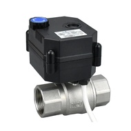 Eco-friendly DN15 DN20 DN25 DN32 Motorized Ball Valve With Manual Switch DC12v DC24v DC9-36 Stainles