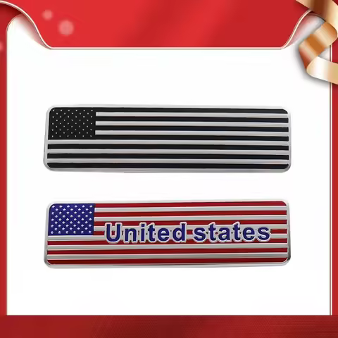 3D Aluminum USA US American Flag Auto Accessories America Emblem Badge Motorcycle Car Sticker Fairin