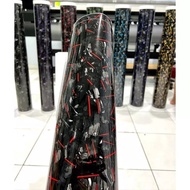 CARBON FORGED STICKER SIZE 50x50 (anti-fade) Sticker Motor Sticker Motorbike