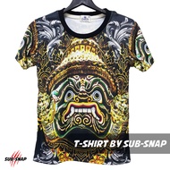 SnapCat SK012 เสื้อยืดเด็กอายุ 4-10 ปี,เสื้อยืดพิมพ์ลาย ยักษ์,หนุมาน