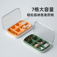 Portable Travel 7 Compartment Sealed Medicine Pill Box Vitamins Dispenser Container Bekas Ubat HH134