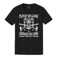 Hot Sale WWE Triple H's gaming has changed HHH's T-shirt 100% Cotton Skull print short sleeved men's