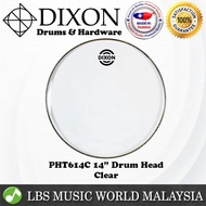 Dixon 14 PHT614C Clear Drum Skin Head Drumhead For Tom Snare Set Kit (PHT608)