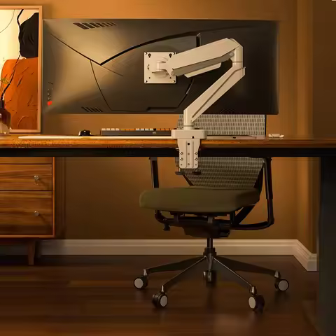 HILLPORT Monitor Arm For 13"-49" 2-20kg (4.4-44 lbs) Screen Bracket White Desk Table Mount Stand Dis