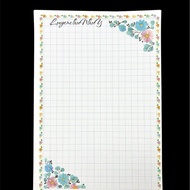 100 sheets of high quality A4 sized flower paper with 2.5mm, 3mm squares, no smudging, waterproof pa