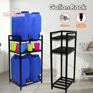 [ECM] Metal Water Bottle Jug Holder 2/3 Tier Heavy Duty Water Cooler Jug Storage Ra Detachable Gallo