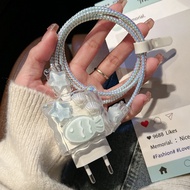 20W Blue Fish Cartoon Charging Cable Decoration Set 18w 35W Charger Case