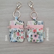 Trace Together Token Pouch - Beige Farm Flowers <tracetogether token case holder>