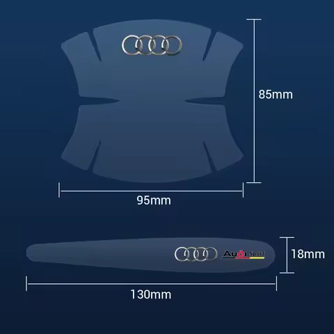 4/8PCS Car Door Handle Protection Sticker Paint Surface Film Decal Valve Cap for Audi S Line A4 B8 B
