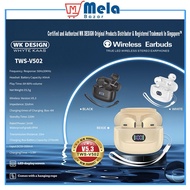 WK DESIGN (Model: TWS-V502) TWS Wireless Earbuds (With Digital Charging Case)