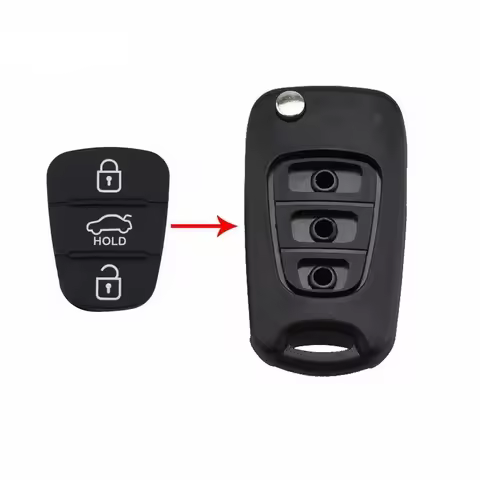 Car Silicone Key 3 Button Case for Hyundai I20 I30 IX35 I35 Solaris RIO Elantra for Kia K5 Verna Pic