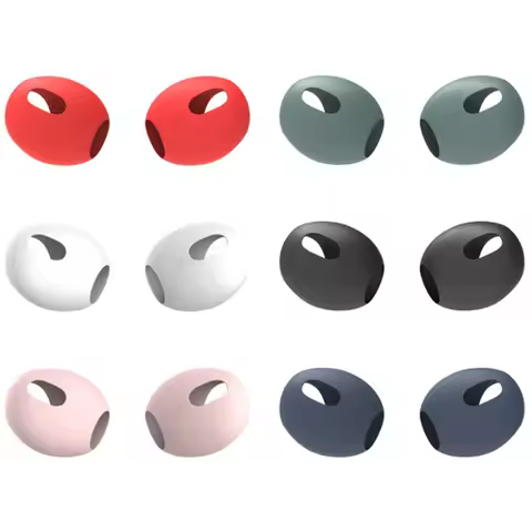 2PCS 1Pair Silicone Airpods Ear Caps For AirPods 3rd Ear Cover Tips Accessories Protective Case Skin