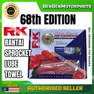 RK 68 MERDEKA LIMITED EDITION NRP 415 KLO X132L WITH GOLD SPROCKET O-RING CHAIN BOX (Special Red Col