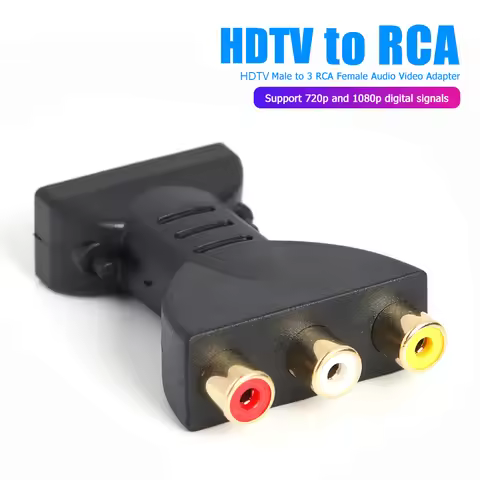 HDMI-compatible to AV Converter 3 RCA Full HD Video 1080P AV Scart Composite Adapter Gold-plated Sup