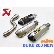 Exhaust KTM Duke 200 2021 Ekzos Tabung Muffler Akrapovic Long  Full System Stainless Steel Accessori