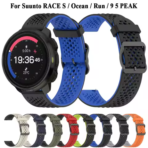 22mm Two-Tone Silicone Watch Band For Suunto RACE /RACE S/Run/Ocean/Vertical Sport Strap Bracelet Fo