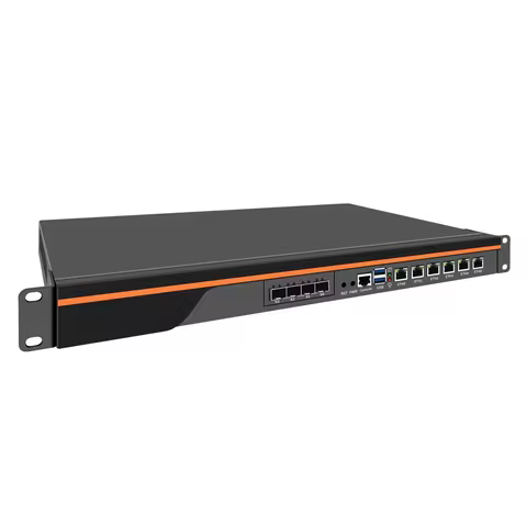 Topton 1U Rack Firewall Server Mini PC Intel I7 13620H I5 12450H 4x 2x 10G SFP 6x2.5G Nics 2xNVMe En