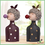 [Toolroom] Nordic Bubble Girl Figurine Resin Sculpture Tabletop Decoration for Housewarming Gift and