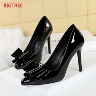 BIGTREE Stiletto High Heels - Women's Patent Leather Pointed Toe Shoes 8317-H87