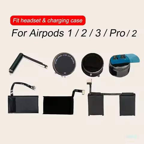 Replacement Battery for AirPods 1 2 3 Pro Pro2 A2565 A2564 A2083 A2084 A2190 Charging Case